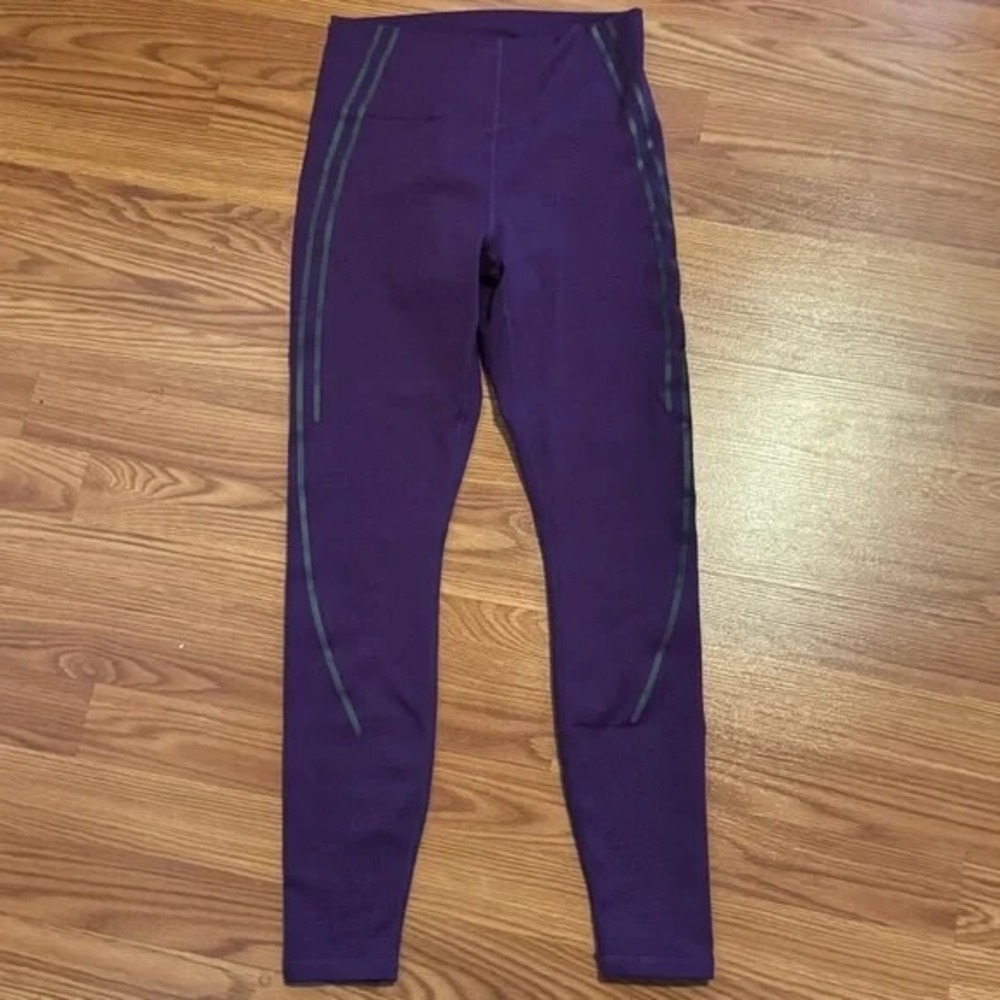 Fabletics Women's Define Powerhold Purple Leggings Sz L Sporty Athletic Gym
